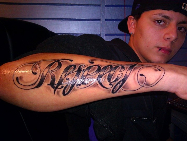 Respect And Loyalty Ambigram Arm Tattoos For Men Slodiv