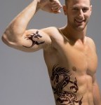 Dragon Tattoo On Rib For Man