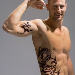 Dragon Tattoo On Rib For Man