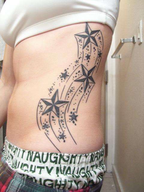 Star Tattoo Rib For Guys