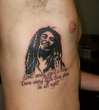 Bob Marley Tattoos For Men On Rib