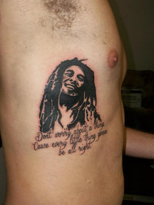 Bob Marley Tattoos For Men On Rib