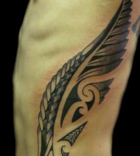 ribcage tribal tattoo