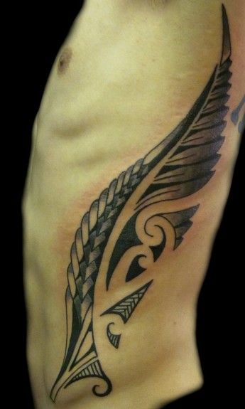 ribcage tribal tattoo