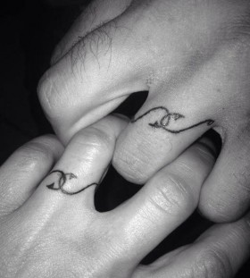 ring finger couples tattoos