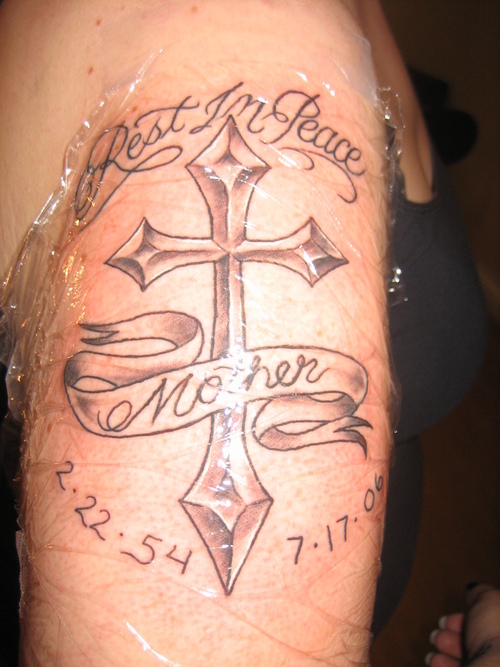 Rip Mom Tattoo Cross  Pictures Gallery