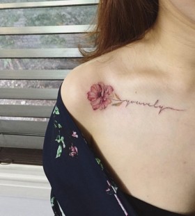 rose-script-shoulder-tattoo