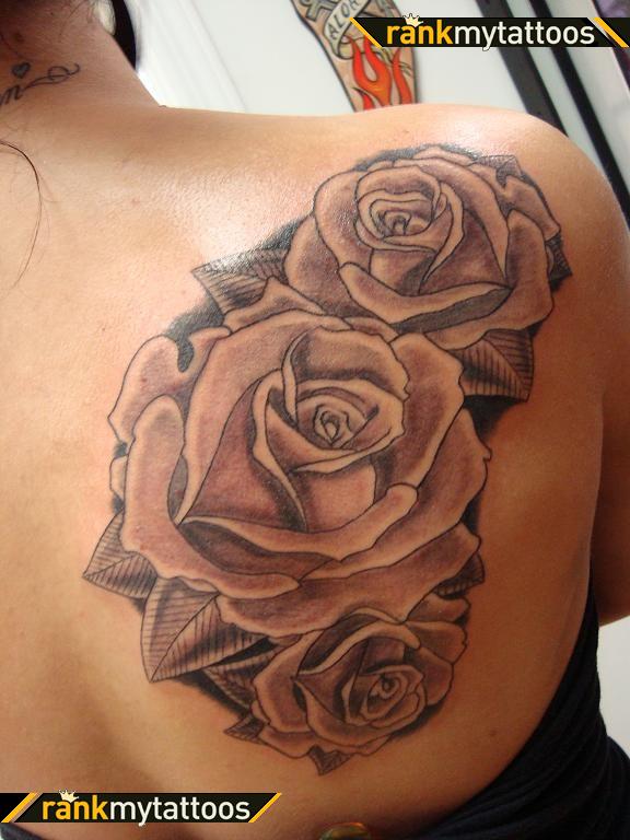 Blooming Roses Flowers Tattoos On Shoulder for Women – Rose Tattoos