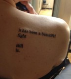 Quotes and Saying Shoulder-Tattoo Design for Women - Quote Tattoos