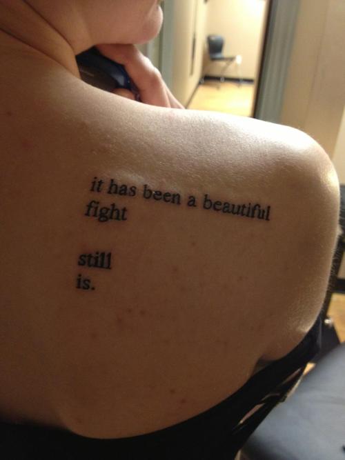 Quotes and Saying Shoulder-Tattoo Design for Women - Quote Tattoos