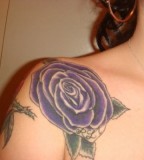 Purple Rose Flower Tattoo Design Ideas for Women - Flower Tattoos