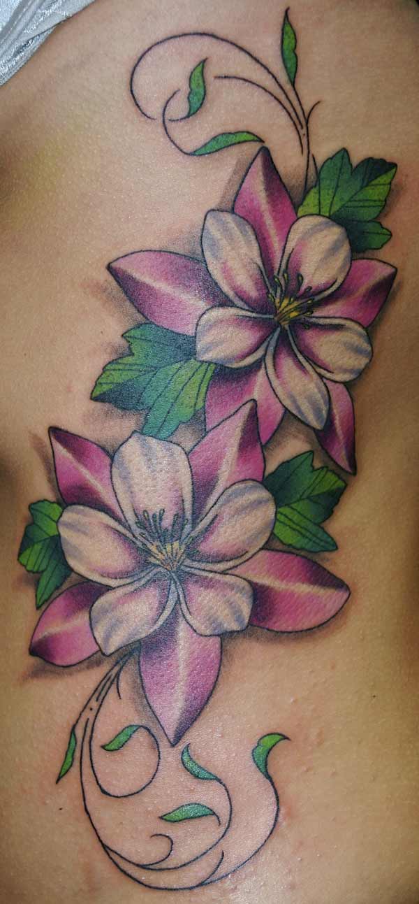 Best Purple Rose Vine Tattoo Designs