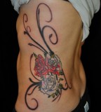 Rose Vine Tattoo Side Gothic Designs Roses Tattoo