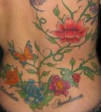 Rose Vines Tattoos On Back