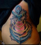 Tatto Design Of Anchor Tattoos Rose Design