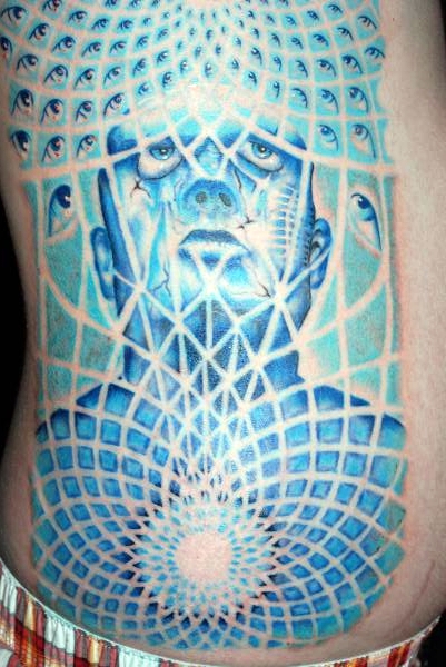 Tattoo By Ryan Face Eyes Sacred Geometry