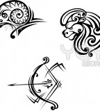 Leo Aries And Sagittarius Symbols for Tattoo Design Ideas