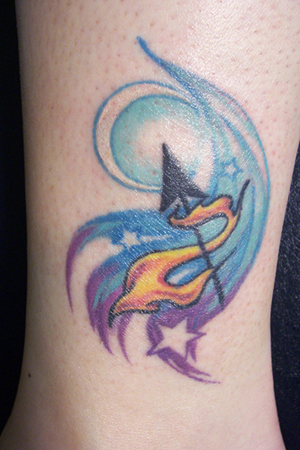 Colorful Sagittarius Zodiac Symbol Tattoo Design