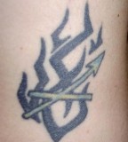 Tribal Sagittarius Symbol Tattoo