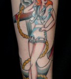 Sailor And Anchor Tattoo Sleeve Design