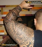 Wonderful Samoan Sleeve Tattoo inspiration for big upper arm