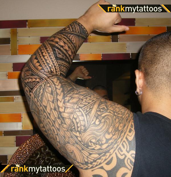 Wonderful Samoan Sleeve Tattoo inspiration for big upper arm
