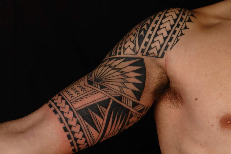 Cool Samoan Tattoo Designs Collection on upper arm