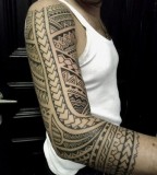 Amazing Samoan Sleeve Tatto design full arm