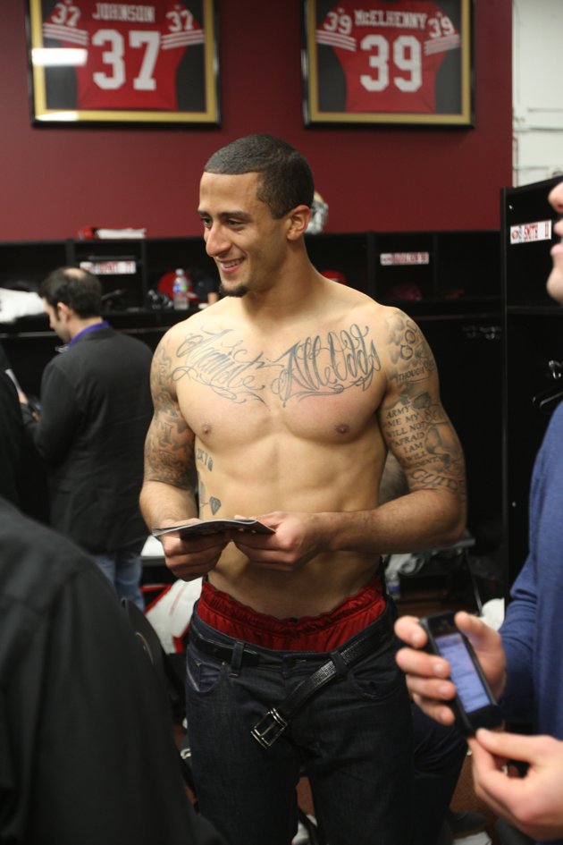49ers Colin Kaepernick Chest and Sleeve Tattoo Designs