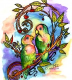 San Francisco Tattoo & Piercing Studio - Birds Couple Tattoo Design