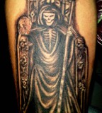 Dashing Santa Muerte Tattoo Artwork