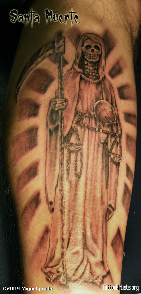 Tattoo Art Santa Muerte Various Elements