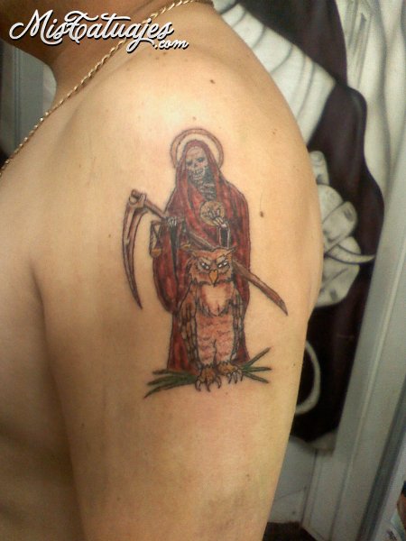 Santa Muerte Tattoo Side