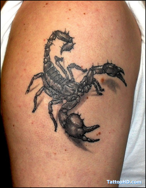 Black 3D Scorpion Tattoo Designs