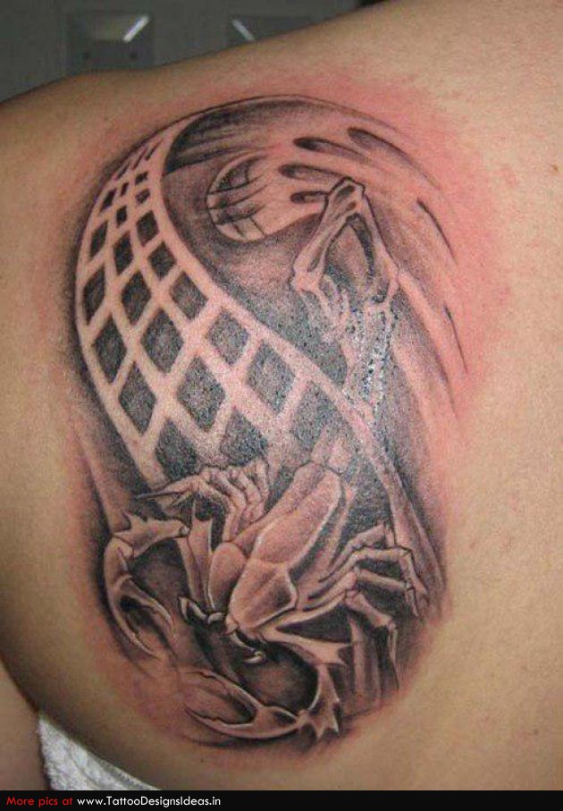 Stunning Art Scorpion Bone Tattoo Design