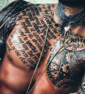 script tattoos for men