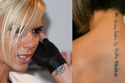Celebrity Scripture Tattoo on Backbone and Wrist