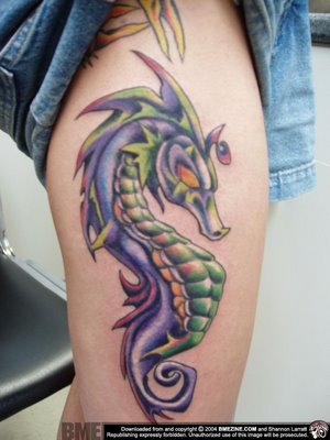 Tattoo of Seahorse Creature Ideas