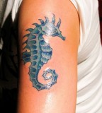 Biceps Sea Horse Tattoo Art
