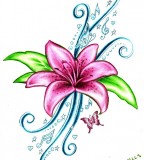 September Birth Flower Tattoos Design
