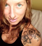 September Birth Flower Tattoo Shoulder for Woman