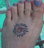 September Birth Flower Tattoos in Leg for Woman
