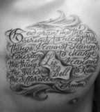 Nice Serenity Prayer Tattoo Designs - Religious Tattoo Ideas