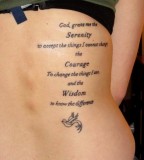 Serenity Courage Wisdom - Side Back Tattoo