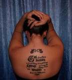Back Tattoo Design Of Serenity Prayer Tattoo