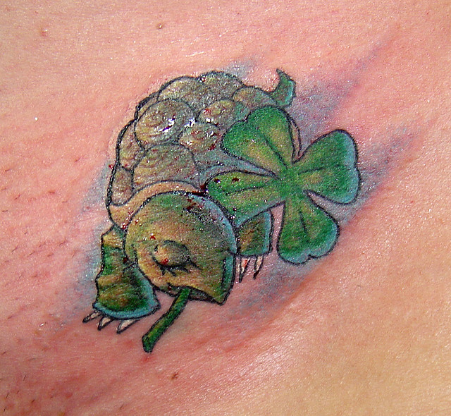 Turtle And Shamrock Tattoo PIctures