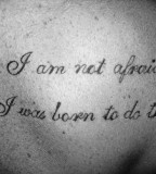 Meaningful Short Quotes Tattoo For the Brave Men