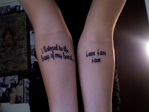 The Best Literary Quotes Ever Tattooed  Flavorwire