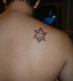Cute Small Star Tattoo Design on Shoulder Blade