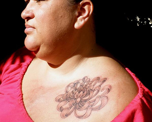 Beautiful Hawaiian Flower Tattoos on Front Shoulder – Flower Tattoos